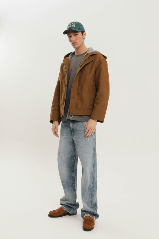 Workwear cropped jacket