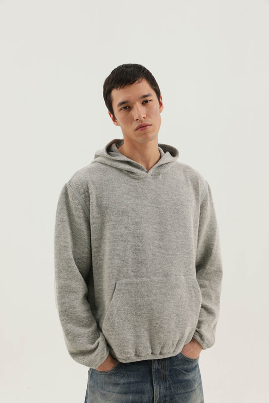 Cut knit Hoodie