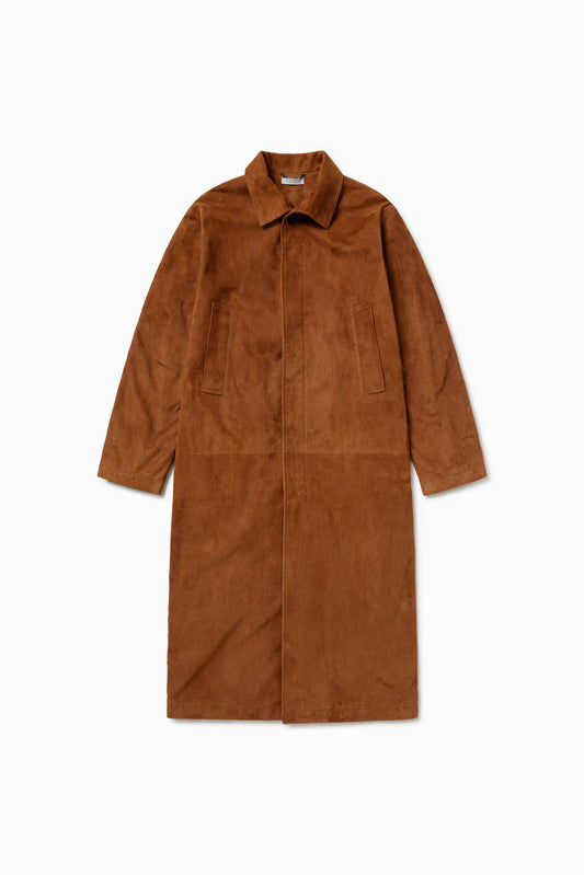 Leather ribbed Makintosh