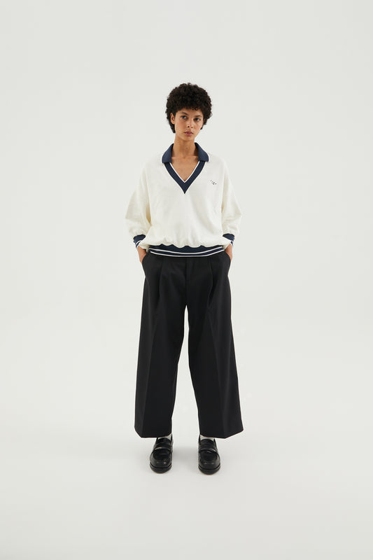 Chino pleated pants