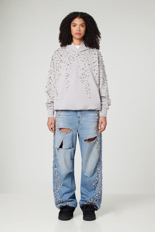 Woman's Y2k Embroidered Denim Jeans