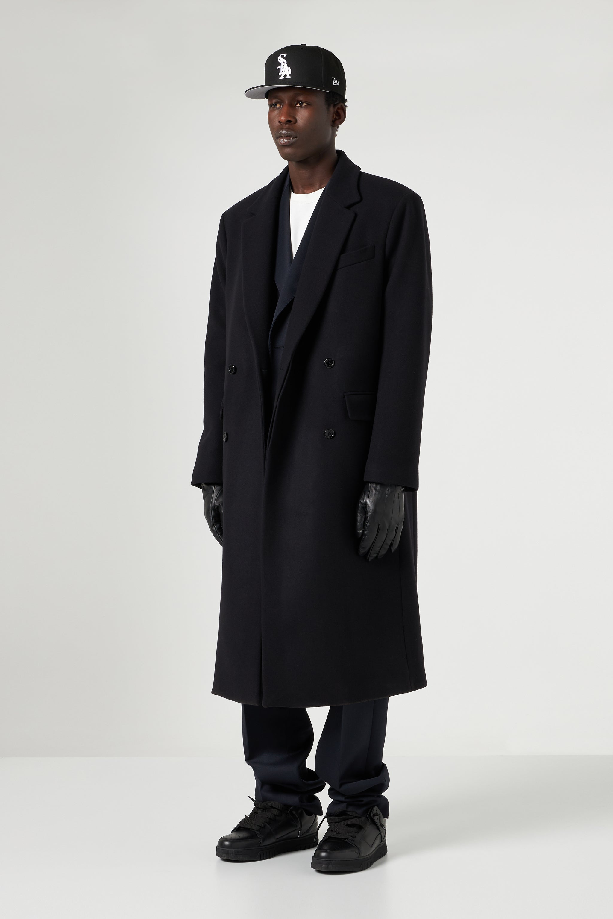 Acne studios black on sale coat