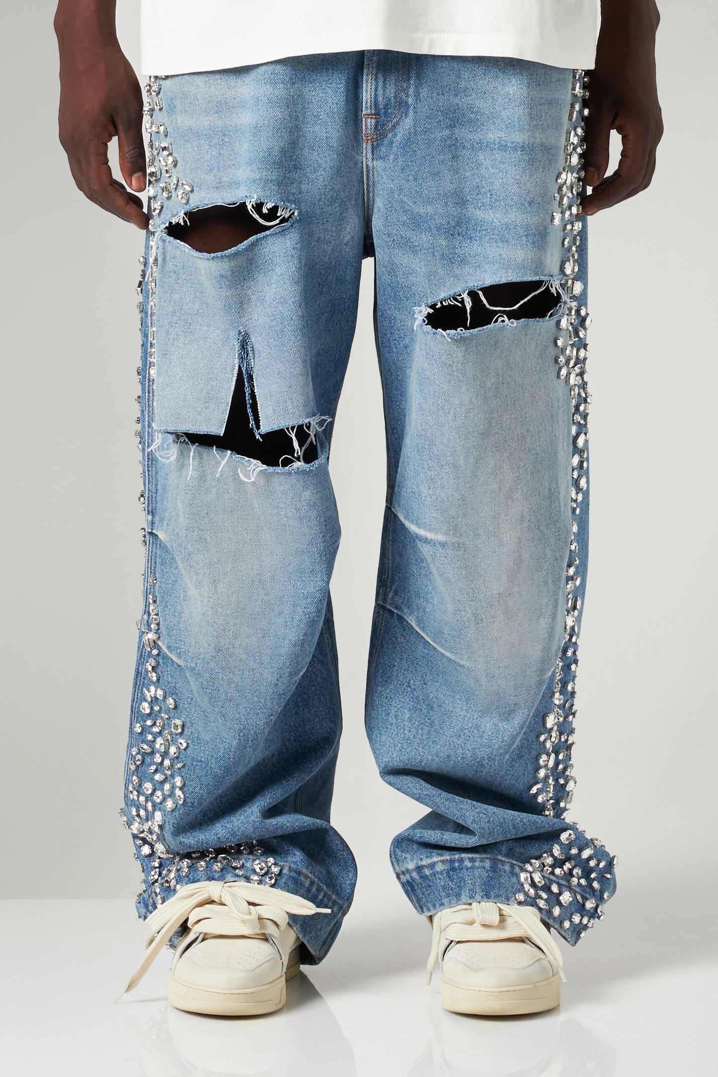 Men's Y2k Embroidered Denim Jeans